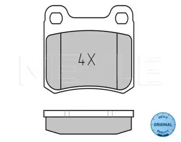 025 206 8713 MEYLE Комплект тормозных колодок, дисковый тормоз