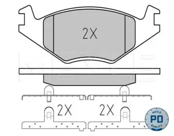 0252088719PD MEYLE Комплект тормозных колодок, дисковый тормоз