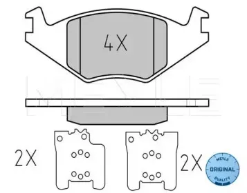 025 208 8917 MEYLE Комплект тормозных колодок, дисковый тормоз
