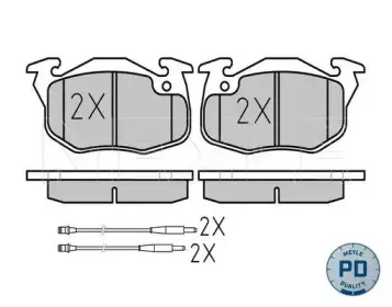0252090618PD MEYLE Комплект тормозных колодок, дисковый тормоз