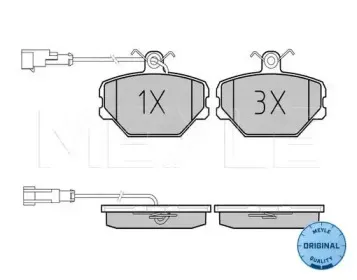 0252110016W MEYLE Комплект тормозных колодок, дисковый тормоз