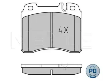 0252115317PD MEYLE Комплект тормозных колодок, дисковый тормоз