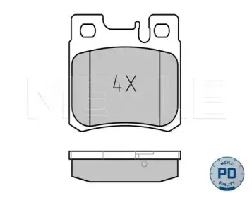 0252119715PD MEYLE Комплект тормозных колодок, дисковый тормоз