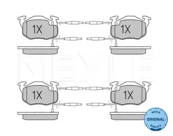 0252141418W MEYLE Комплект тормозных колодок, дисковый тормоз