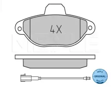 025 214 3616 MEYLE Комплект тормозных колодок, дисковый тормоз