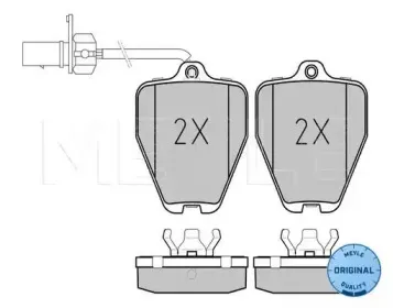 0252145218W MEYLE Комплект тормозных колодок, дисковый тормоз