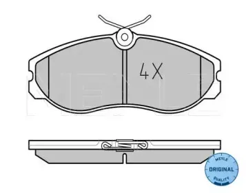 025 214 8115 MEYLE Комплект тормозных колодок, дисковый тормоз
