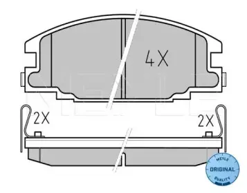 0252154316W MEYLE Комплект тормозных колодок, дисковый тормоз