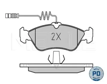 0252159218PD MEYLE Комплект тормозных колодок, дисковый тормоз