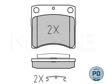 0252163517PD MEYLE Комплект тормозных колодок, дисковый тормоз