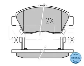 0252169416W MEYLE Комплект тормозных колодок, дисковый тормоз