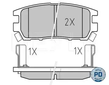 0252184014PD MEYLE Комплект тормозных колодок, дисковый тормоз