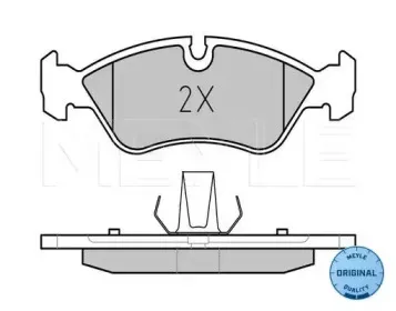 025 218 6217 MEYLE Комплект тормозных колодок, дисковый тормоз