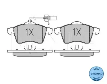 0252188519W MEYLE Комплект тормозных колодок, дисковый тормоз