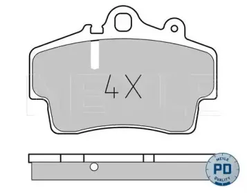 0252193716PD MEYLE Комплект тормозных колодок, дисковый тормоз