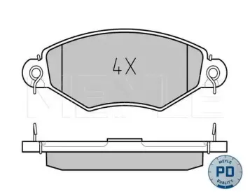 0252198018PD MEYLE Комплект тормозных колодок, дисковый тормоз