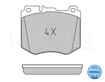 025 220 4718 MEYLE Комплект тормозных колодок, дисковый тормоз
