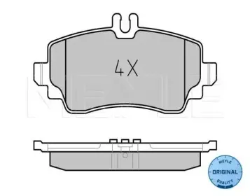 025 230 7016 MEYLE Комплект тормозных колодок, дисковый тормоз