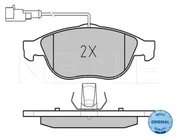 0252314119W MEYLE Комплект тормозных колодок, дисковый тормоз