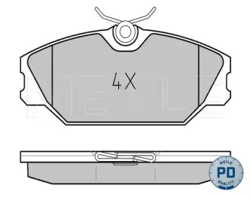 0252317218PD MEYLE Комплект тормозных колодок, дисковый тормоз