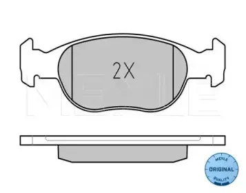 025 231 8118 MEYLE Комплект тормозных колодок, дисковый тормоз