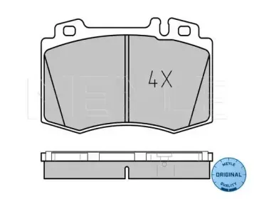 025 232 7117 MEYLE Комплект тормозных колодок, дисковый тормоз