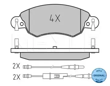 0252327617W MEYLE Комплект тормозных колодок, дисковый тормоз