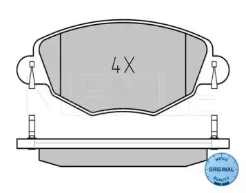 025 232 7918 MEYLE Комплект тормозных колодок, дисковый тормоз