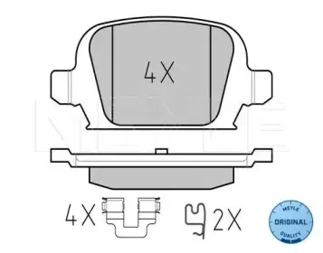 025 232 8414 MEYLE Комплект тормозных колодок, дисковый тормоз