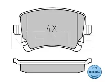 025 233 2617 MEYLE Комплект тормозных колодок, дисковый тормоз