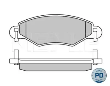 0252334017PD MEYLE Комплект тормозных колодок, дисковый тормоз