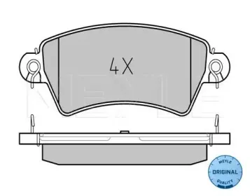 025 233 9617 MEYLE Комплект тормозных колодок, дисковый тормоз