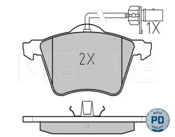 0252341819PD MEYLE Комплект тормозных колодок, дисковый тормоз