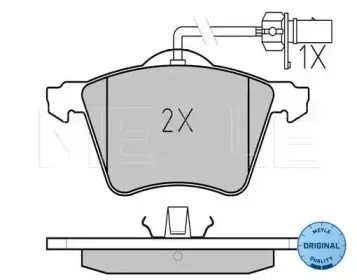0252341819W MEYLE Комплект тормозных колодок, дисковый тормоз