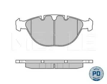 0252344821PD MEYLE Комплект тормозных колодок, дисковый тормоз