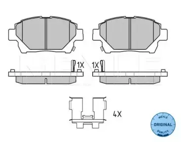 0252351015W MEYLE Комплект тормозных колодок, дисковый тормоз
