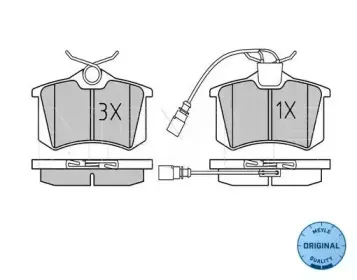0252355417W MEYLE Комплект тормозных колодок, дисковый тормоз