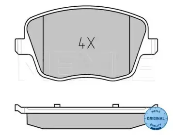 0252358118W MEYLE Комплект тормозных колодок, дисковый тормоз