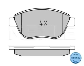 025 237 0819 MEYLE Комплект тормозных колодок, дисковый тормоз