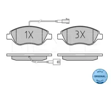 0252371218W MEYLE Комплект тормозных колодок, дисковый тормоз