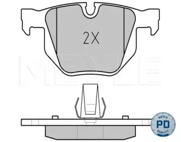 0252373217PD MEYLE Комплект тормозных колодок, дисковый тормоз
