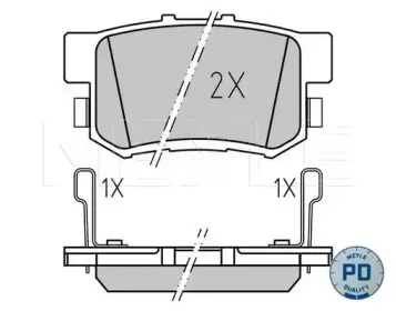 0252373615PD MEYLE Комплект тормозных колодок, дисковый тормоз