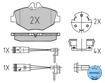 0252374320W MEYLE Комплект тормозных колодок, дисковый тормоз