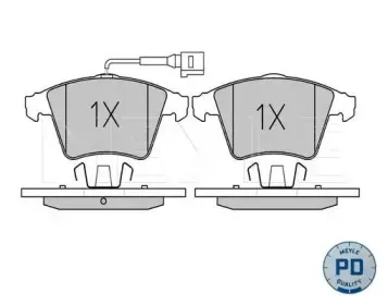 0252374618PD MEYLE Комплект тормозных колодок, дисковый тормоз