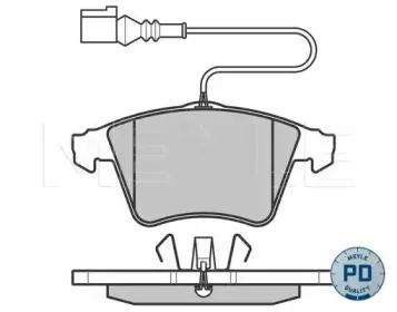 0252374719PD MEYLE Комплект тормозных колодок, дисковый тормоз