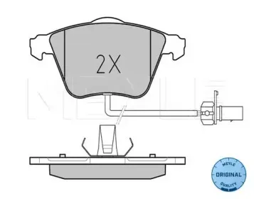 0252376220W MEYLE Комплект тормозных колодок, дисковый тормоз