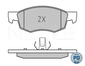 0252384218PD MEYLE Комплект тормозных колодок, дисковый тормоз