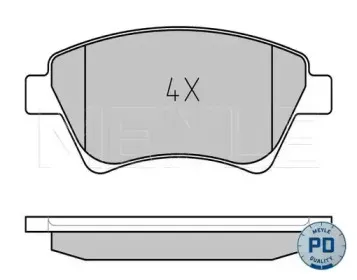 0252393018PD MEYLE Комплект тормозных колодок, дисковый тормоз