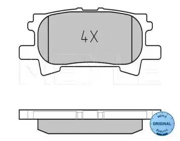 025 239 6715 MEYLE Комплект тормозных колодок, дисковый тормоз