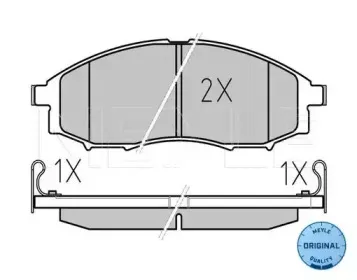 0252397017W MEYLE Комплект тормозных колодок, дисковый тормоз